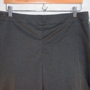 Talbots Size 12 | Black White Micro Dot Swiss Dot Ankle Crop Pants | Career